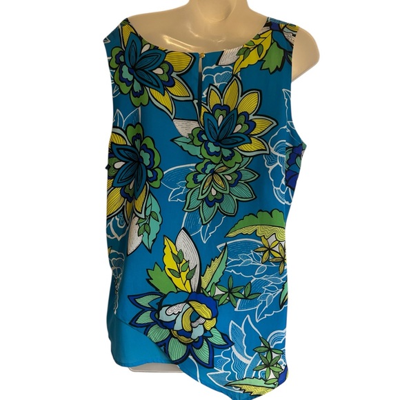 SPRING/SUMMER  Floral Print Sleeveless Blouse   PLUS: 2X        #6 - Picture 6 of 8